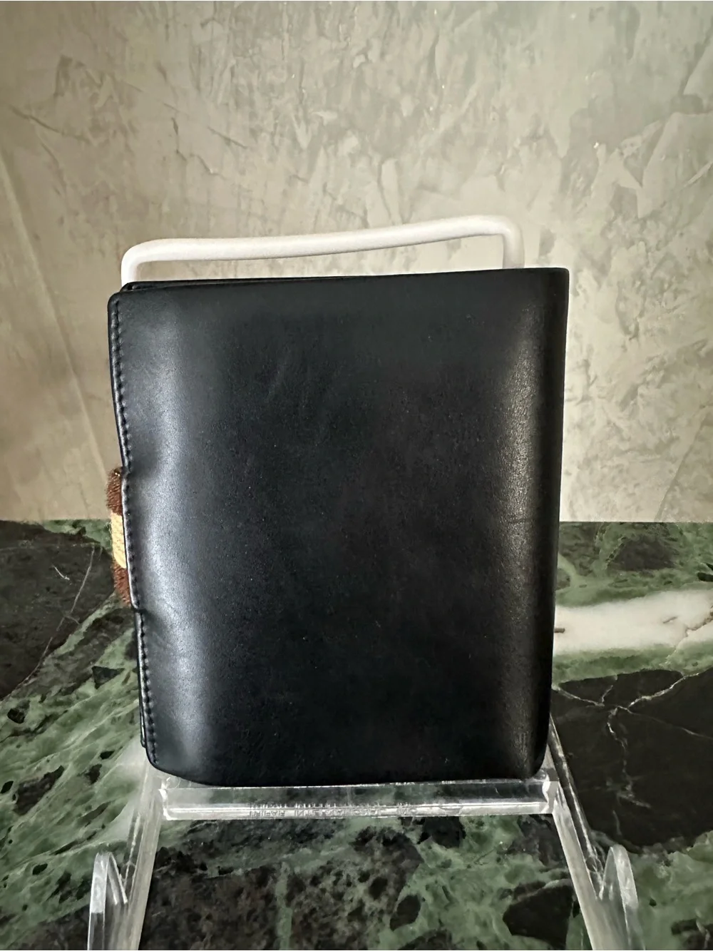 GUCCI Men's Black Leather Trifold Wallet
